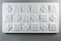 Textured Fusing Tile - Fleur-de-Lis - Click Image to Close